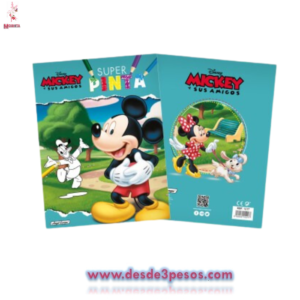 Libro Para Colorear 16 Paginas para Colorear 26.5 x 20 cm. MICKEY & FRIENDS