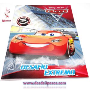 Libro Para Colorear 16 Paginas para Colorear 26.5 x 20 cm. Cars