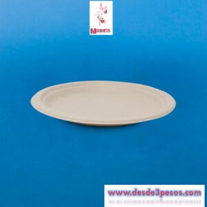 Mini Plato Pastelero Diamante Cafe 14cm. De Diametro en plastico