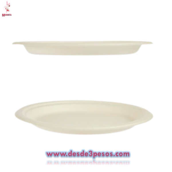 Mini Plato Pastelero Diamante Cafe 14cm. De Diametro en plastico - Imagen 2