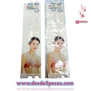 Paquete con 12 pares de Tirante para Brasier Transparente.