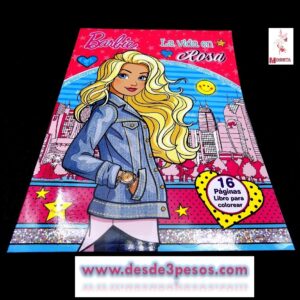 Libro Para Colorear 16 Paginas para Colorear 26.5 x 20 cm. Barbie