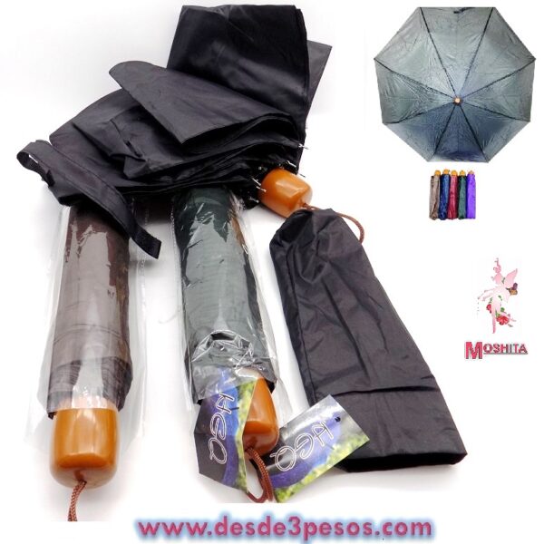Sombrilla de Bolsillo Decorada con Funda 1 metro con 35 cm Aprox
