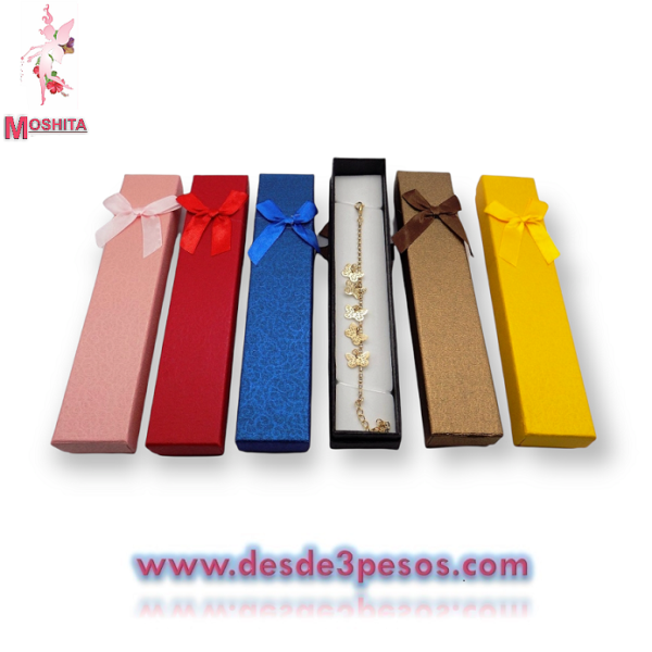 Paquete con 12 Cajas de Regalo para Joyeria en varios modelos 21 x 4cm. - Imagen 5
