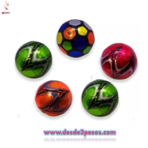 Balon para Futbol en colores Varios Modelos Diferentes 16cm. Aprox. De Diametro