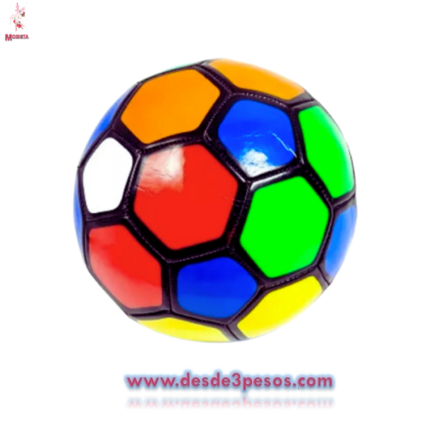 Balon para Futbol en colores Varios Modelos Diferentes 16cm. Aprox. De Diametro - Imagen 2