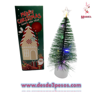 Pino de Luz Navideño para escritorio con pilas incluidas 17 cm