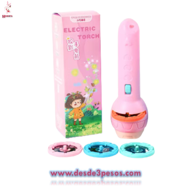 Lampara de Proyección con 3 discos con 8 diferentes imágenes c/u 12 x 4cm. Pilas incluidas - Imagen 6
