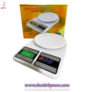 Báscula digital electrónica de cocina multifunción, pantalla LCD SF-400, gramos y onzas (10000 g/353 oz) 22 x 15CM.