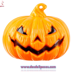 Lampara Calabaza con luz pilas incluidas caja con 12pza. Precio por 1pza. 5 x 5.5cm.