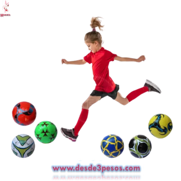 Balón Futbol # 5 Económico 20 cm. Diámetro, Varios diseños - Imagen 2