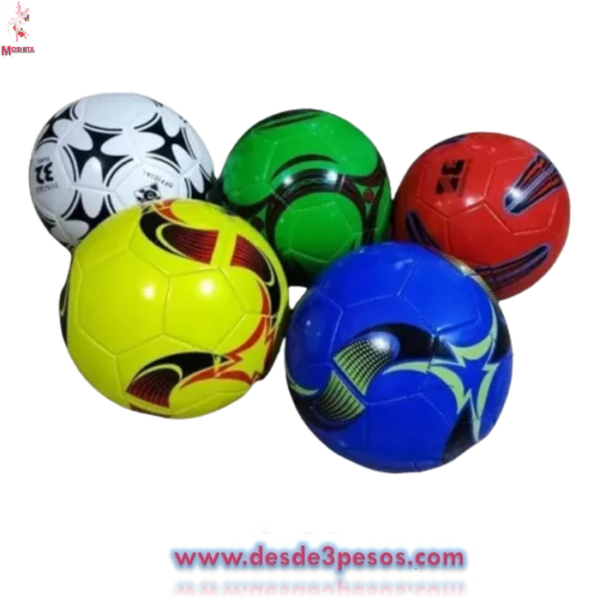 Balón Futbol # 5 Económico 20 cm. Diámetro, Varios diseños - Imagen 3