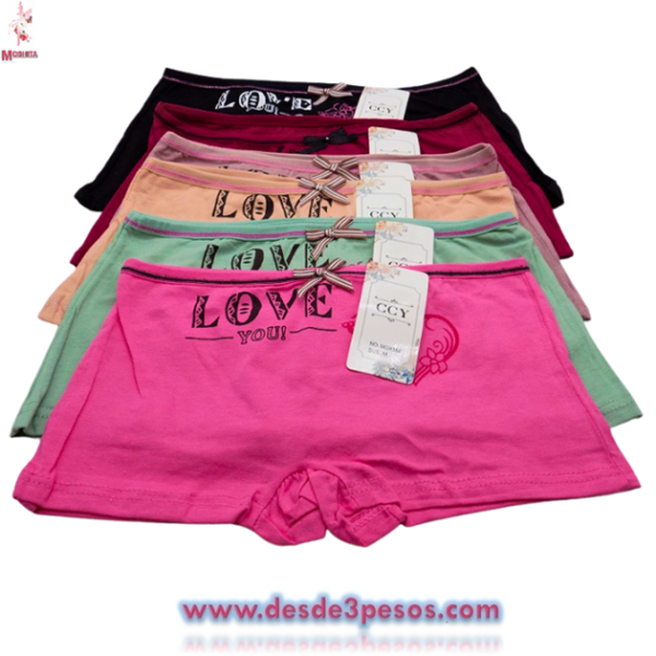 Bolsa con 12 pza. Bóxer Juvenil algodón con licra en colores talla 12 a la 16 aprox. Costo Unit.$13 - Imagen 2