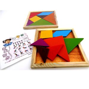 Tangrama de Madera 14 x 14 cm