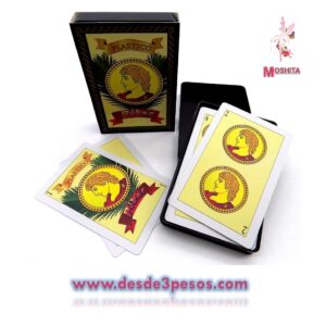 NAIPES ESPAÑOLES , 100% Plastico en estuche color negro 10 x 7cm.