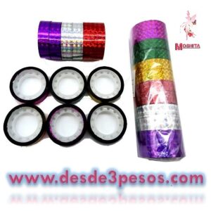 Paquete de 12 Diurex con Holograma en colores surtidos