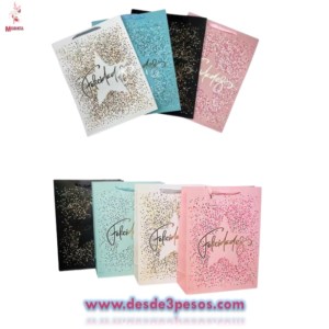 Bolsa de Regalo en cartón duro en varios modelos 23.5 x 19.5cm.
