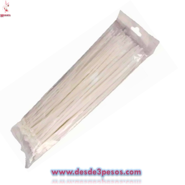 Paquete De 100 Piezas de Cinchos de Plastico Blanco 2.5mm x 20cm. - Imagen 4