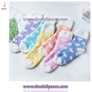 Paquete con 3 Pares de Calcetines Termicos para Dama tipo Peluche Unitalla