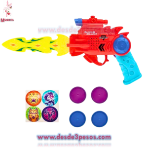 Pistola, Espada lanza Frisbee con Iluminación y Sonido ocupa 2 pilas AA no incluidas 28 x 16