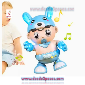 Bebe Bailarin Luz y Sonido Ocupa 2 pilas AA no incluidas 23 x 14 cm.
