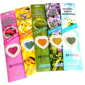 Paquete con 12 Incienso con 20 Varitas en varios sabores