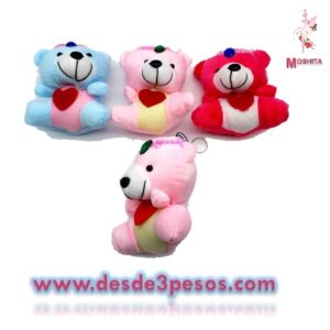 Llavero de Osito de peluche decorado 13 cm en varios colores