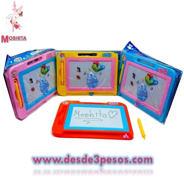 Pizarron Magnetico Grande con pluma imantada , 4 Colores, Medidas 25 X 19 cms - Imagen 2