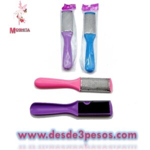 Paquete con 12 Lija Pie Metalico Doble Vista 12cm