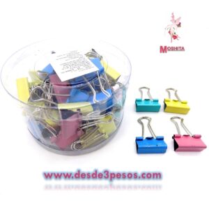 Clips para Archivadores y Papeles de metal bote con 48pza.