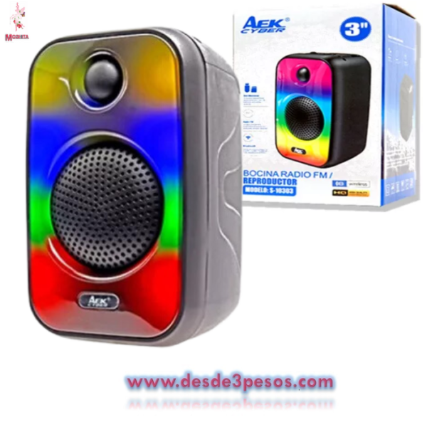 Bocina Radio FM Reproductora mod. S-10303 AEK 3 17 X 10cm. - Imagen 2