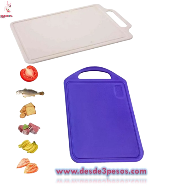 Tabla para Picar Plástico de Peonia 37 x 25cm. En color
