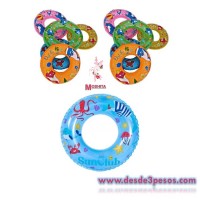 Salvavidas Dona Inflable en colores Decoracion Acuatica Diametro 50cm.