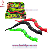 Serpiente Elástica rellena de arena Moldeable 30 cm. De largo caja con 12pza. Precio por 1 pza.