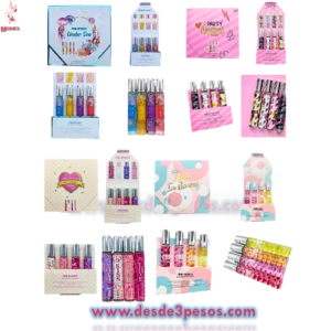 Set de 4 perfumes para DAMA, Tubo con atomizador 20ml. C/U diferentes aromas
