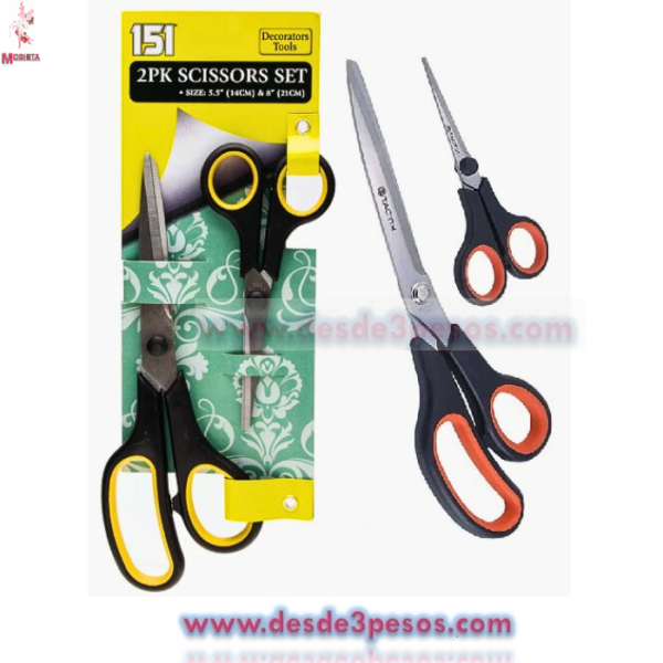 Blíster con Par de Tijeras 20 y 14 cm. De largo