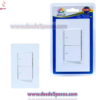 Placa Blanca Apagador Doble Interruptor Plástico 12 x 8 cm. - Foto 2