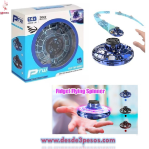 SPINNER con Luz Volador pilas incluidas 8.5x 4 cm. En colores