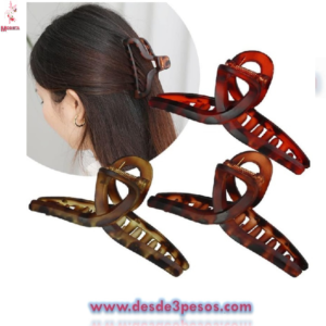 Pinza para cabello Nudo Bicolor 11 x 4 cm. Presentacion como foto