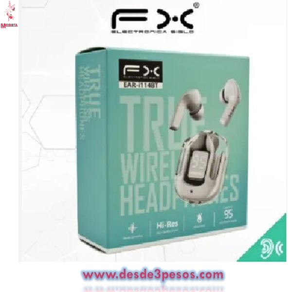 Audifono Inalambricos FX  Bluetooth EAR-¡114BT en colores 5 x 4 cm. - Imagen 3