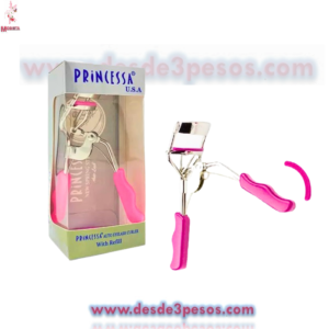 Enchinador Rizador De Pestañas Princessa con goma de repuesto 10 x 4 cm.