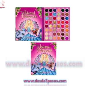 Paleta de Sombras PRINCESS FAVOR BEAUTY 48 Tonos Matte, Glitter y Cromados 18 x 23 cm.