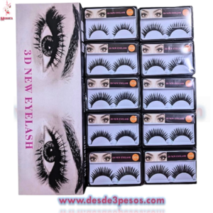 Caja con 10 Par de Pestañas FAVOR BEAUTY 26.5 X 9 cm.
