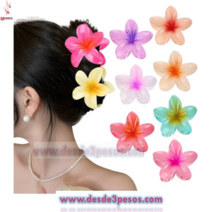 Paquete con 12 Pinzas en forma de Flor en colores Duo 7 cm