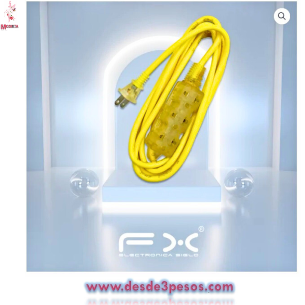 Extension en color amarillo 3M FX con 3 contactos - Imagen 2