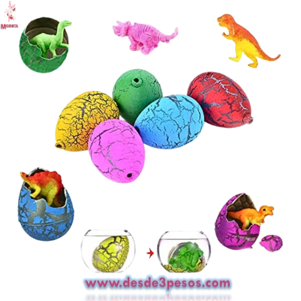 Caja con 24 Huevos con Crescencio de Dinosaurio 5.5 x 4 cm. Costo Unit. $6.5 - Imagen 2