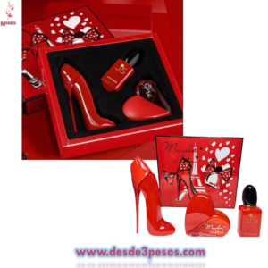 Estuche 3 Perfumes Mujer Versión De Bolsillo Fragancia Dulce 50 Y 30 ML.