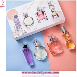 Kit 4pz Perfume Para Mujer Con Aroma Florales Intensos 25 y 30 ml.