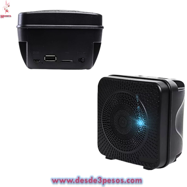 Bocina Radio FM/Reproductor Link bits Mod: RFR-258 10.5 x 11 cm.  Incluye cargador - Imagen 2
