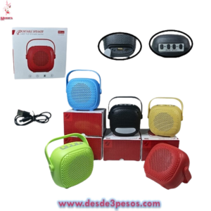 Bocina Radio FM/Reproductor PORTABLE SPEAKER   KST-1678 9 X 8 cm.  Incluye cargador